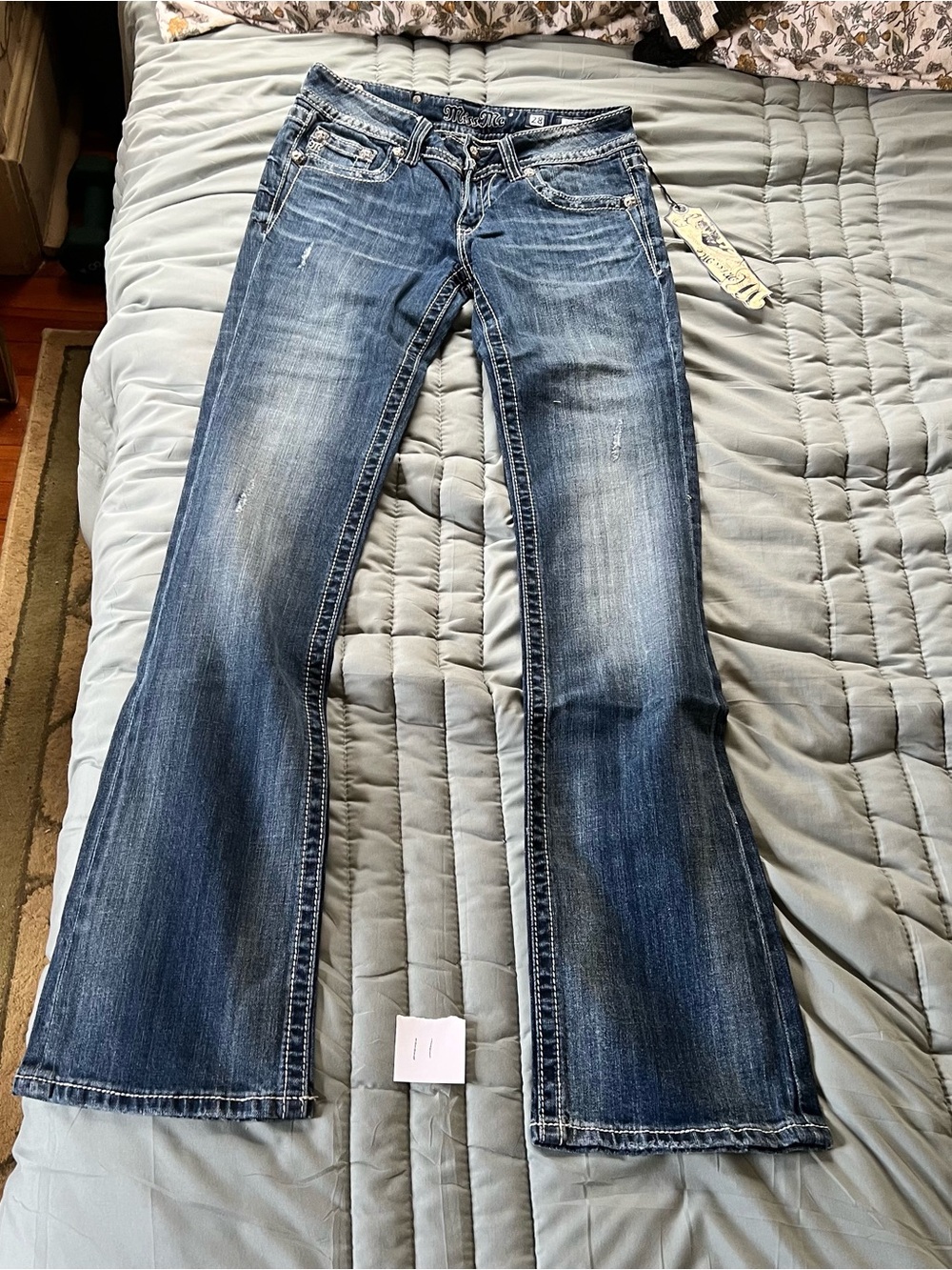 Miss Me Blue Wide-Leg Flare Jeans